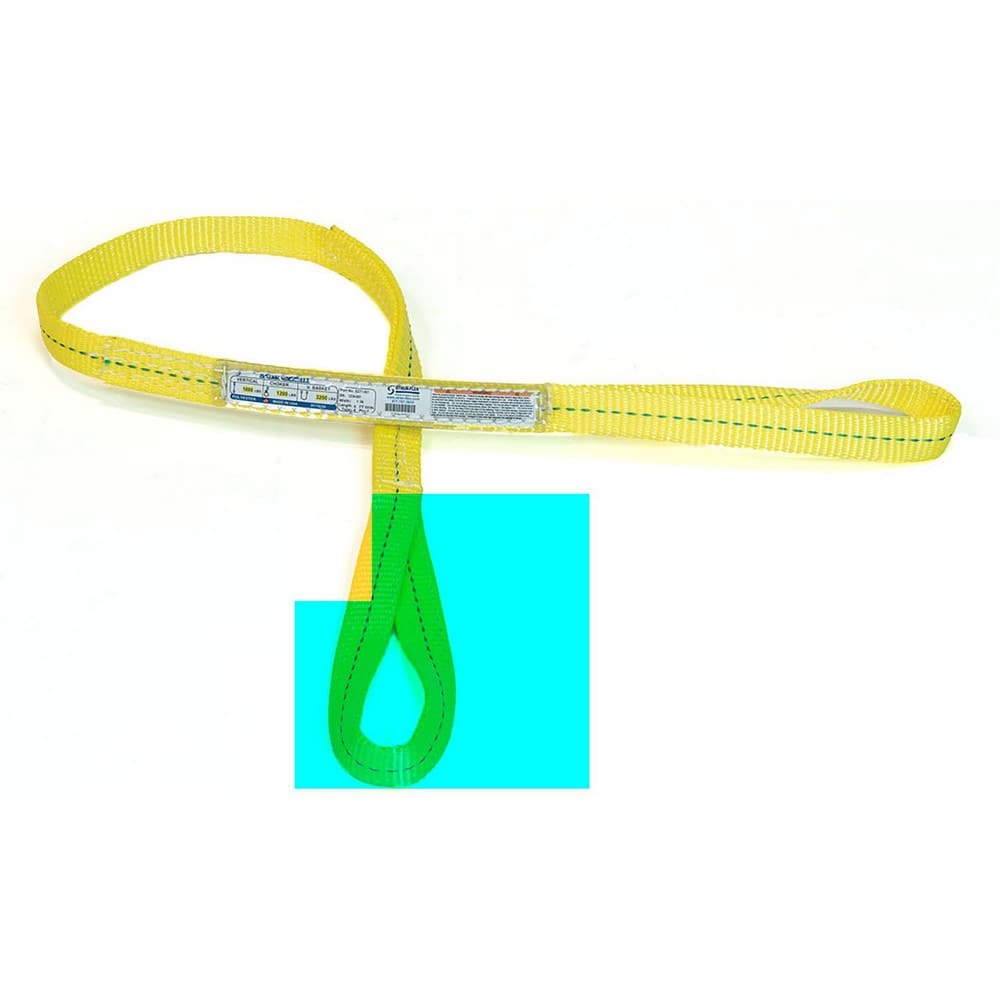 Slings & Tiedowns (Load-Rated); Sling Type: Eye & Eye; Length (Feet): 3; Vertical Capacity (Lb.): 1600; Choker Capacity (Lb.): 1200; Width (Inch): 1; Basket Capacity (Lb.): 3200; Eye Type: Twisted Eye; Sling Material: Polyester; Sling Width: 1 in; Eye Len