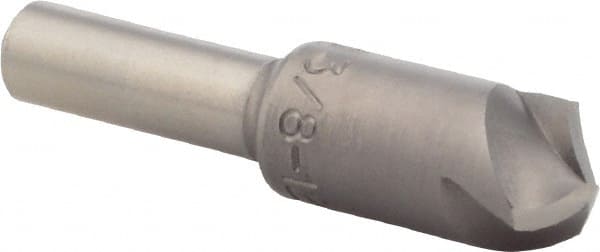 M.A. Ford - 3/8" Head Diam, 1/4" Shank Diam, 3 Flute 120° High Speed Steel Countersink - Eagle Tool & Supply