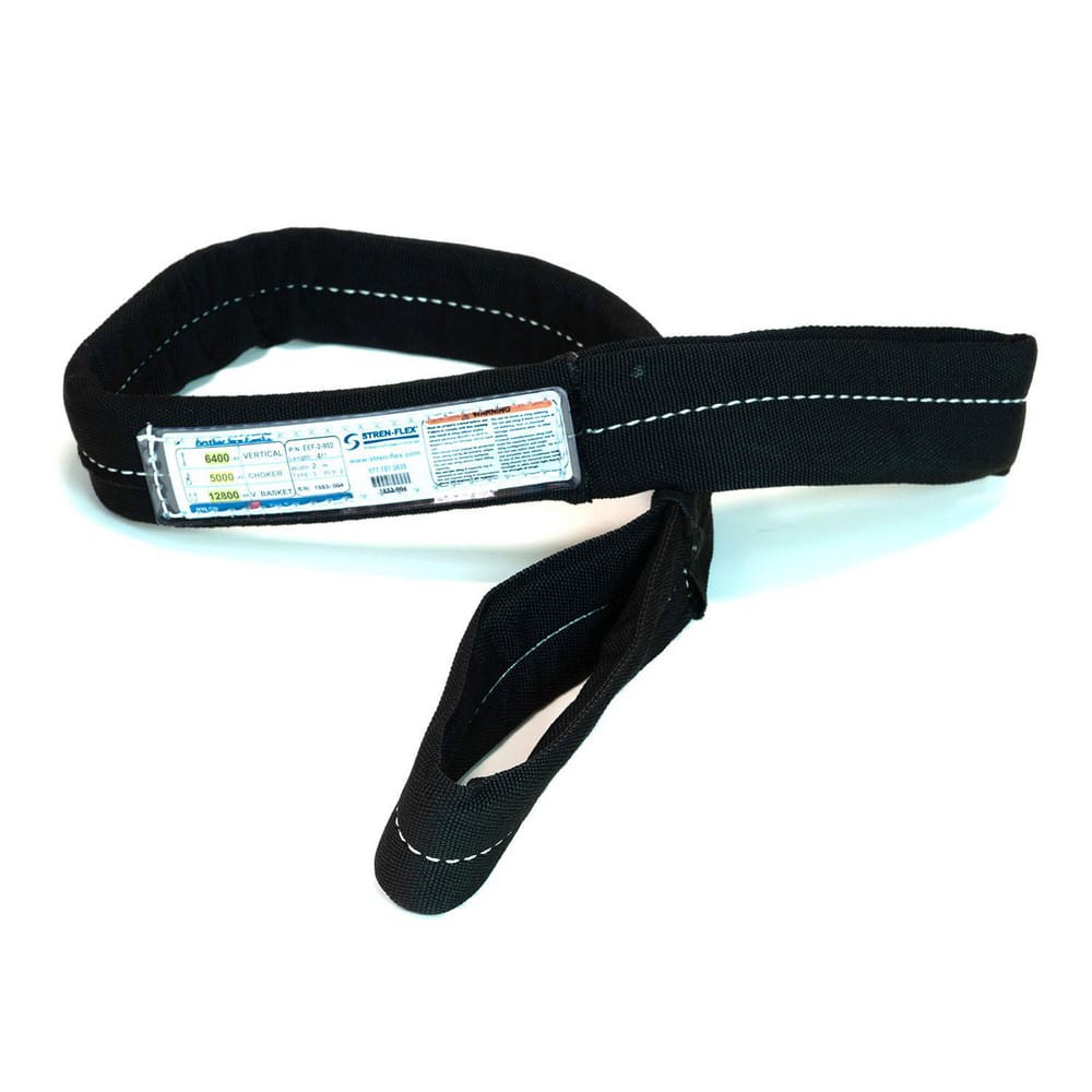 Slings & Tiedowns (Load-Rated); Sling Type: Eye & Eye; Length (Feet): 10; Vertical Capacity (Lb.): 16500; Choker Capacity (Lb.): 13200; Width (Inch): 6; Basket Capacity (Lb.): 33000; Eye Type: Twisted Eye; Sling Material: Nylon; Sling Width: 6 in; Eye Len