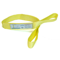 Slings & Tiedowns (Load-Rated); Sling Type: Eye & Eye; Length (Feet): 18; Vertical Capacity (Lb.): 3200; Choker Capacity (Lb.): 2500; Width (Inch): 2; Basket Capacity (Lb.): 6400; Eye Type: Flat Eye; Sling Material: Nylon; Sling Width: 2 in; Eye Length: 1