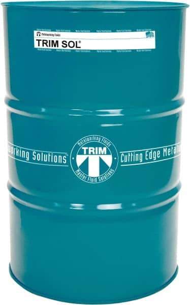 Master Fluid Solutions - Trim SOL, 54 Gal Drum Emulsion Fluid - Water Soluble, For Cutting, Drilling, Tapping, Reaming - Eagle Tool & Supply