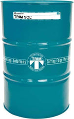 Master Fluid Solutions - Trim SOL, 54 Gal Drum Emulsion Fluid - Water Soluble, For Cutting, Drilling, Tapping, Reaming - Eagle Tool & Supply