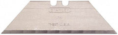 Stanley - 400 Piece Carbon Steel Utility Knife Blade - 2-7/16" OAL, 0.024" Blade Thickness - Eagle Tool & Supply