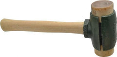 Garland - 4 Lb Head 2" Face Rawhide Split Head Hammer - Wood Handle - Eagle Tool & Supply