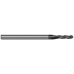 Harvey Tool - Ball End Mills; Mill Diameter (Inch): 1/8 ; Mill Diameter (Decimal Inch): 0.1250 ; Number of Flutes: 3 ; Length of Cut (Inch): 3/8 ; Length of Cut (Decimal Inch): 0.3750 ; Material: Solid Carbide - Exact Industrial Supply
