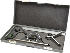 Fowler - 4 Piece, 12" Combination Square Set - 1/64, 1/32, 1/16 & 1/8" (4R) Graduation, Steel Blade, Hardened Steel Square Head - Eagle Tool & Supply