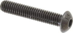 Value Collection - 3/8-16 UNC Hex Socket Drive, Button Screw - Alloy Steel, Black Oxide Finish, Fully Threaded, 2" Length Under Head - Eagle Tool & Supply