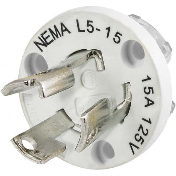 Hubbell Wiring Device-Kellems - 125V 15A NEMA L5-15P Industrial Twist Lock Plug - Eagle Tool & Supply