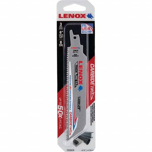 Lenox - Reciprocating Saw Blades Blade Material: Carbide Blade Length (Inch): 6 - Eagle Tool & Supply