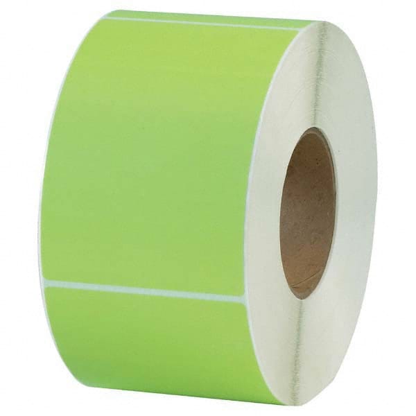 Value Collection - Pack of 4 Rolls, 1,000 Labels per Roll, 4" x 6" Green Topcoated Facestock Thermal Labels - Eagle Tool & Supply