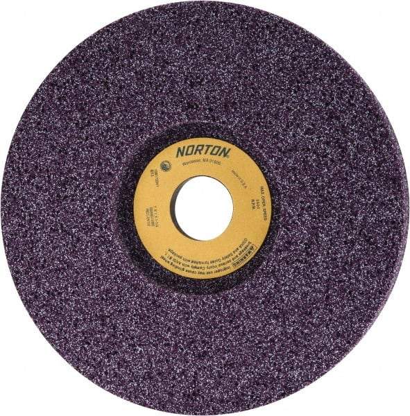 Norton - 7" Diam x 1-1/4" Hole x 1" Thick, I Hardness, 80 Grit Surface Grinding Wheel - Aluminum Oxide, Type 5, Medium Grade, 3,600 Max RPM, Vitrified Bond, One-Side Recess - Eagle Tool & Supply