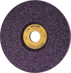 Norton - 7" Diam x 1-1/4" Hole x 1" Thick, I Hardness, 80 Grit Surface Grinding Wheel - Aluminum Oxide, Type 5, Medium Grade, 3,600 Max RPM, Vitrified Bond, One-Side Recess - Eagle Tool & Supply
