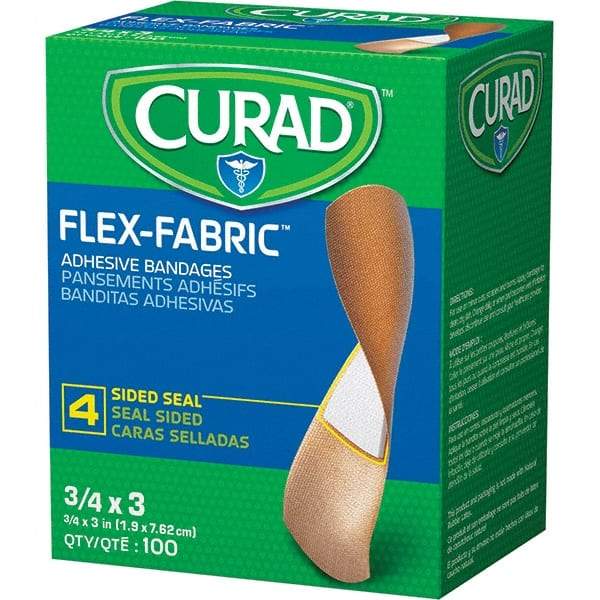 Curad - 3" Long x 3/4" Wide, General Purpose Self-Adhesive Bandage - Woven Fabric Bandage - Eagle Tool & Supply