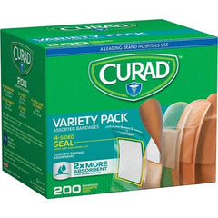 Curad - 5-1/4" Long x 4-1/4" Wide, General Purpose Self-Adhesive Bandage - Woven Fabric Bandage, 4-Sided Seal Technology - Eagle Tool & Supply