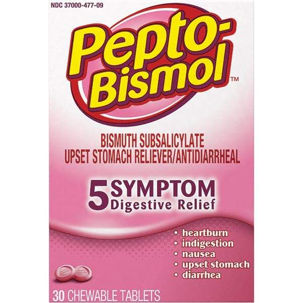 Pepto-Bismol - Original Flavor Medi-First Pain Relief Chewables - Antacids & Stomach Relief - Eagle Tool & Supply