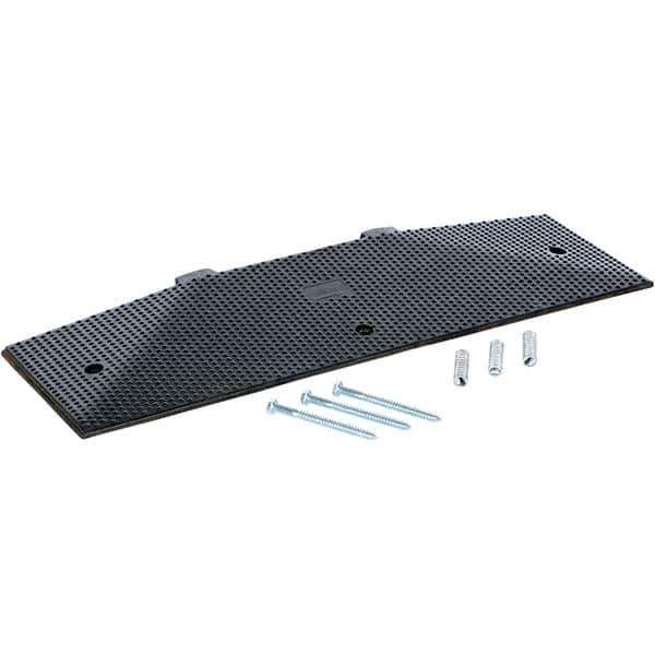 Vestil - 11-7/16" Long x 35-1/4" Wide x 2-7/16" High, Rubber Speed Hump - Black - Eagle Tool & Supply