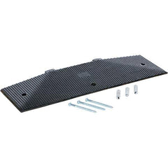 Vestil - 11-7/16" Long x 35-1/4" Wide x 2-7/16" High, Rubber Speed Hump - Black - Eagle Tool & Supply