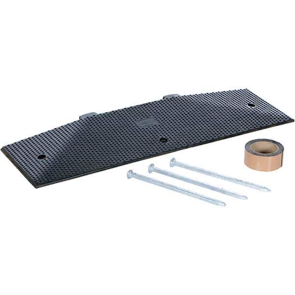 Vestil - 11-7/16" Long x 35-1/4" Wide x 2-7/16" High, Rubber Speed Hump - Black - Eagle Tool & Supply