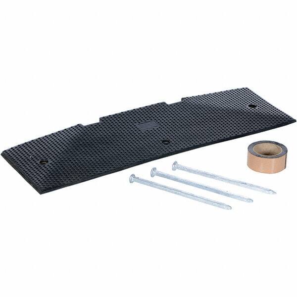 Vestil - 10-7/16" Long x 35-1/4" Wide x 2-7/16" High, Rubber Speed Hump - Black - Eagle Tool & Supply