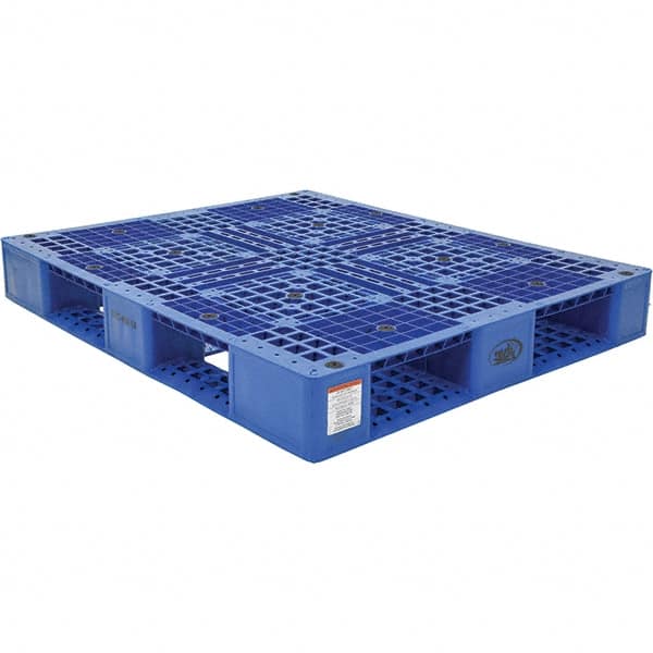 Vestil - 39.5" Long, 47.38" Width, 6" High, High-Density Polyethylene Pallet - Eagle Tool & Supply