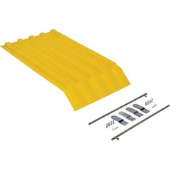 Vestil - Yellow Polypropylene Self-Dumping Hopper Poly Lid - Use with Dumpers - Eagle Tool & Supply
