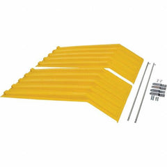 Vestil - Yellow Polypropylene Self-Dumping Hopper Poly Lid - Use with Dumpers - Eagle Tool & Supply