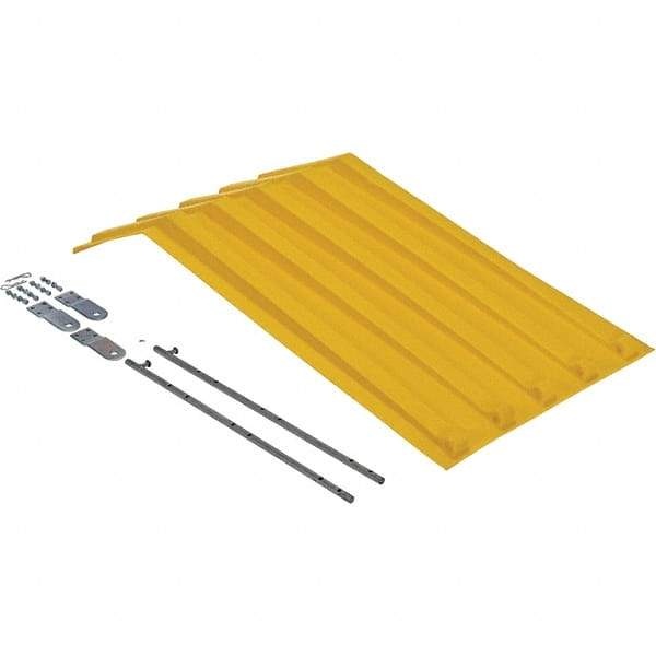 Vestil - Yellow Polypropylene Self-Dumping Hopper Poly Lid - Use with Dumpers - Eagle Tool & Supply