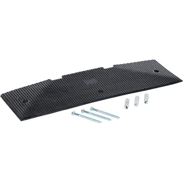 Vestil - 10-7/16" Long x 35-1/4" Wide x 2-7/16" High, Rubber Speed Hump - Black - Eagle Tool & Supply