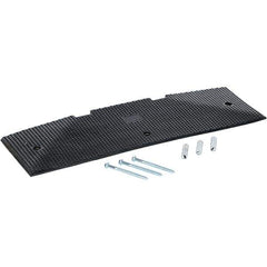 Vestil - 10-7/16" Long x 35-1/4" Wide x 2-7/16" High, Rubber Speed Hump - Black - Eagle Tool & Supply