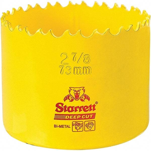 Starrett - 2-7/8" Diam, 2" Cutting Depth, Hole Saw - High Speed Steel Saw, Toothed Edge - Eagle Tool & Supply