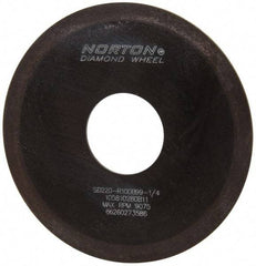 Norton - 4" Diam x 1-1/4" Hole x 1/16" Thick, 220 Grit Surface Grinding Wheel - Diamond, Type 1A1, Very Fine Grade, Resinoid Bond - Eagle Tool & Supply