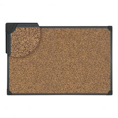 UNIVERSAL - Cork Bulletin Boards Style: Open Cork Bulletin Board Color: Black - Eagle Tool & Supply