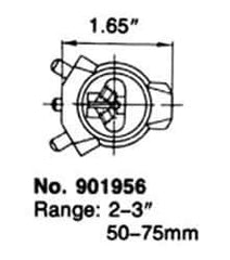 Mitutoyo - 2 to 3" Bore Gage Measuring Head - Replacement Head for 545-136S, Bore Gages 06253595, 06253538, 06253470 - Eagle Tool & Supply