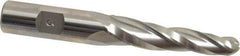 Made in USA - 3° Taper Angle per Side, 3/8" Small End Diam, 2-1/4" LOC, High Speed Steel 3 Flute Tapered Ball End Mill - 4-1/4" OAL, 5/8" Shank Diam - Eagle Tool & Supply