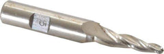 Made in USA - 5° Taper Angle per Side, 3/16" Small End Diam, 1-1/4" LOC, High Speed Steel 3 Flute Tapered Ball End Mill - 3-1/8" OAL, 1/2" Shank Diam - Eagle Tool & Supply