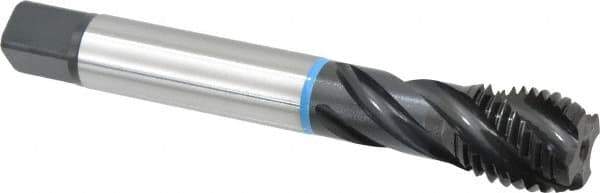 Emuge - 1-8 UNC 4 Flute 3B Modified Bottoming Spiral Flute Tap - Cobalt, Oxide Finish, 6.299" OAL, Right Hand Flute, Right Hand Thread, Series Enorm-VA - Eagle Tool & Supply