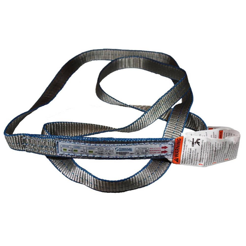 Slings & Tiedowns (Load-Rated); Sling Type: Endless; Length (Feet): 10; Vertical Capacity (Lb.): 3200; Choker Capacity (Lb.): 2500; Width (Inch): 1; Basket Capacity (Lb.): 6400; Eye Type: No Eye; Sling Material: Polyester; Sling Width: 1 in; Number Of Pli