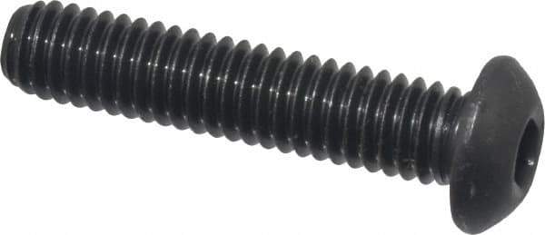 Value Collection - 5/16-18 UNC Hex Socket Drive, Button Screw - Alloy Steel, Black Oxide Finish, Fully Threaded, 1-1/2" Length Under Head - Eagle Tool & Supply