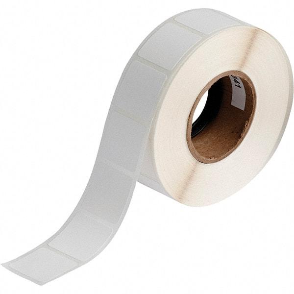 Brady - 1" Wide x 1" Long, White Polypropylene Inkjet Label - For BradyJet J2000 - Eagle Tool & Supply