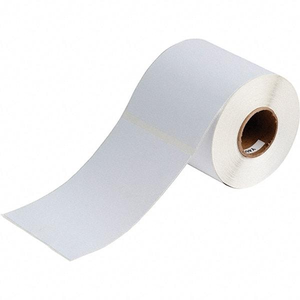 Brady - 6.1" Wide x 4-1/8" Long, White Vinyl Inkjet Label - For BradyJet J2000 - Eagle Tool & Supply