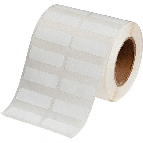 Brady - 1/2" Wide x 1-1/2" Long, White Polypropylene Inkjet Label - For BradyJet J2000 - Eagle Tool & Supply