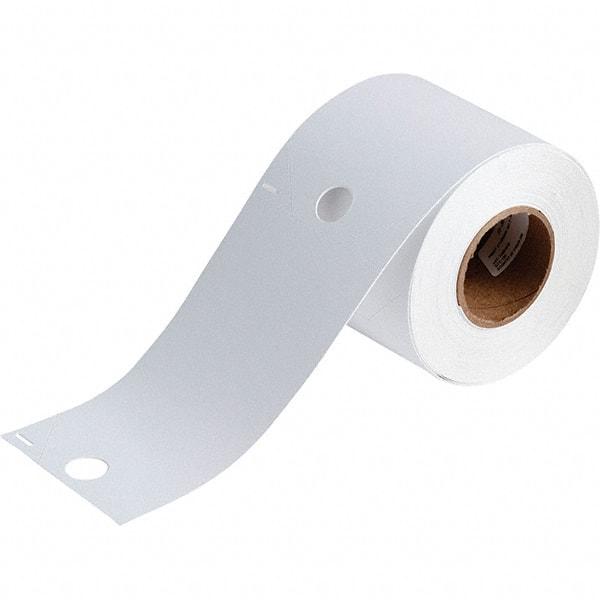 Brady - 5-3/4" Wide x 3-1/4" Long, White Polyester Inkjet Label - For BradyJet J2000 - Eagle Tool & Supply