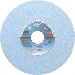 Norton - 7" Diam x 1-1/4" Hole x 3/4" Thick, I Hardness, 46 Grit Surface Grinding Wheel - Ceramic, Type 5, Coarse Grade, 3,600 Max RPM, Vitrified Bond, One-Side Recess - Eagle Tool & Supply