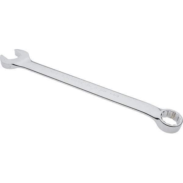 Blackhawk by Proto - 1-1/4" 12 Point Offset Combination Wrench - 15° Offset Angle, 16.9" OAL, Steel, Chrome Finish - Eagle Tool & Supply