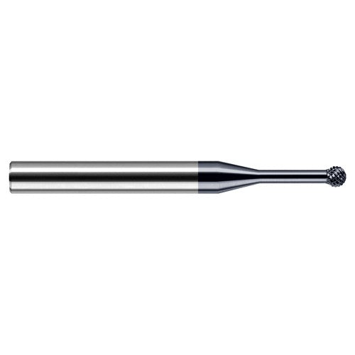 Undercutting End Mills - 0.2500″ (1/4″) Cutter Diameter × 0.7500″ (3/4″) Neck Length × 270° Carbide Deburring Undercut End Mill, 16 RH Teeth, 13 LH Teeth, AlTiN Coated - Exact Industrial Supply