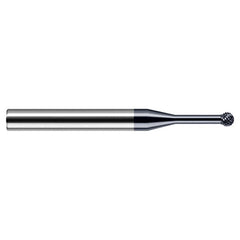 Undercutting End Mills - 0.1870″ (3/16″) Cutter Diameter × 0.5000″ (1/2″) Neck Length × 270° Carbide Deburring Undercut End Mill, 16 RH Teeth, 13 LH Teeth, AlTiN Coated - Exact Industrial Supply