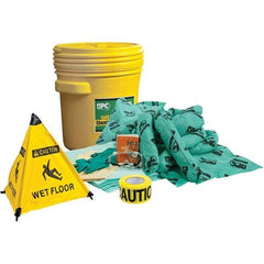 Brady SPC Sorbents - 17 Gal Capacity Chemical Spill Kit - 20 Gal Polyethylene Drum - Eagle Tool & Supply