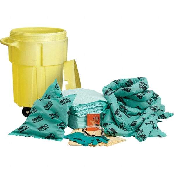 Brady SPC Sorbents - 38 Gal Capacity Chemical Spill Kit - 55 Gal Polyethylene Drum - Eagle Tool & Supply