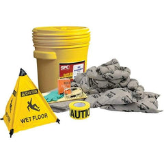 Brady SPC Sorbents - 17 Gal Capacity Universal Spill Kit - 20 Gal Polyethylene Drum - Eagle Tool & Supply