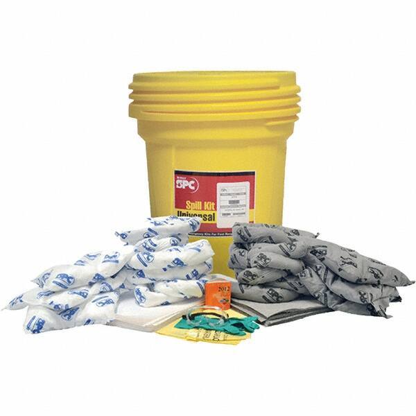 Brady SPC Sorbents - 29 Gal Capacity Oil Only & Universal Spill Kit - 30 Gal Polyethylene Drum - Eagle Tool & Supply